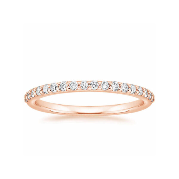 Ava Shared Prong Diamond Eternity Ring (1/4 CTW) Pink Gold