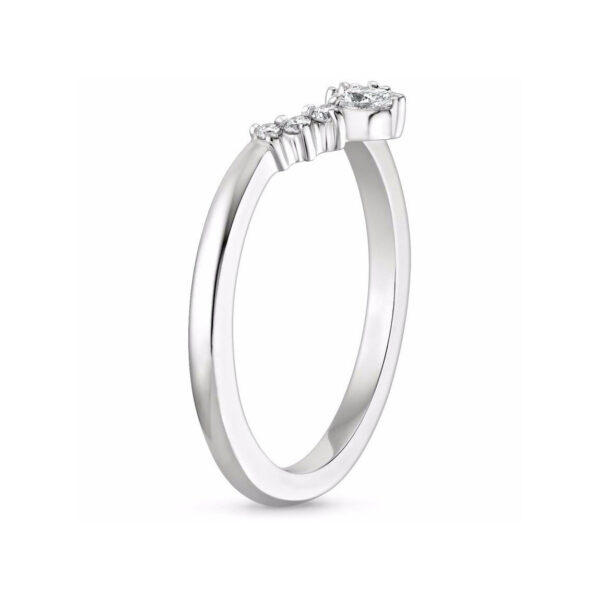 Allison Crescent Diamond Wedding Ring White Gold