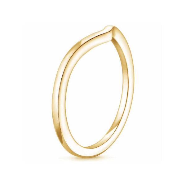 Arielle Chevron Wedding Ring Yellow Gold