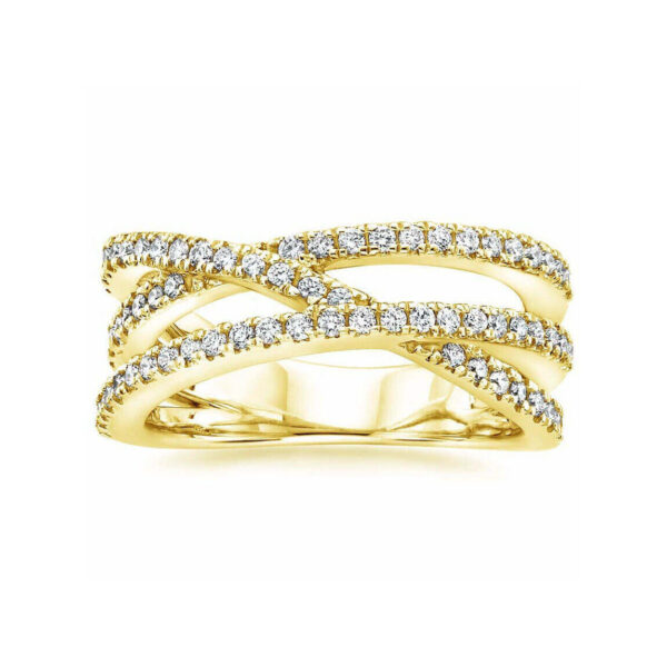 Charlotte Triple Band Diamond Ring Yellow Gold