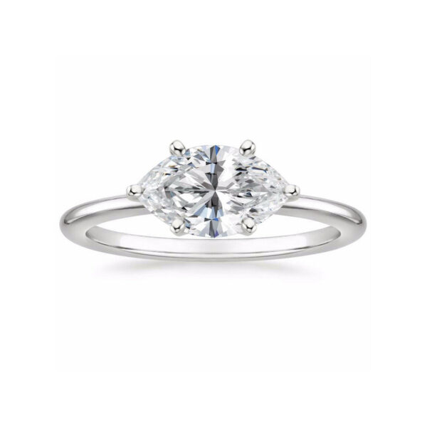 Lauren Marquise Diamond East-West Engagement Ring White Gold