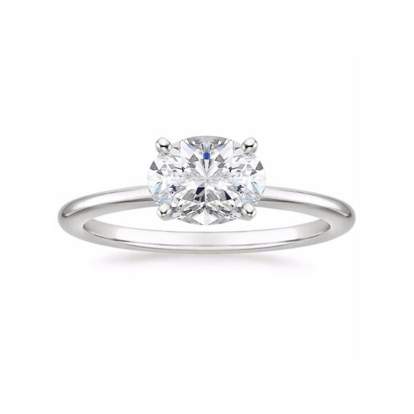 Lauren Oval Diamond East-West Engagement Ring White Gold
