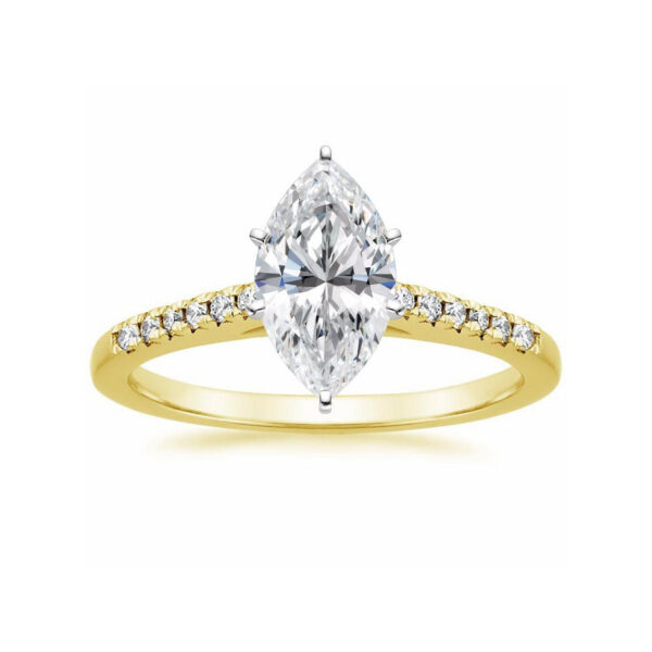 Lessie Marquise Diamond Engagement Ring Yellow Gold