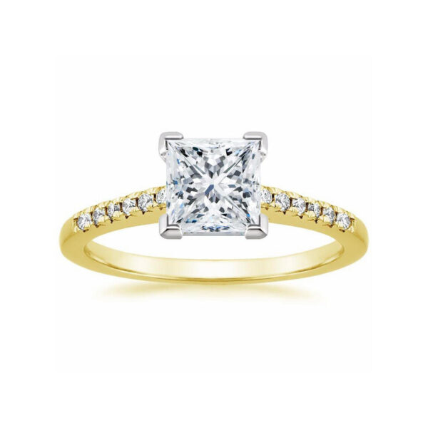 Lessie Princess Diamond Engagement Ring Yellow Gold