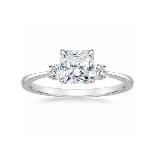 Liza Radiant Diamond Three Stone Engagement Ring White Gold