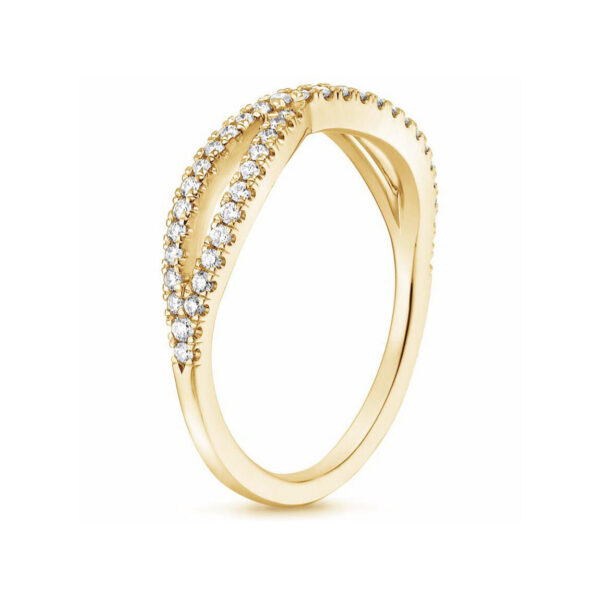Serenity Double Wedding Ring Yellow Gold