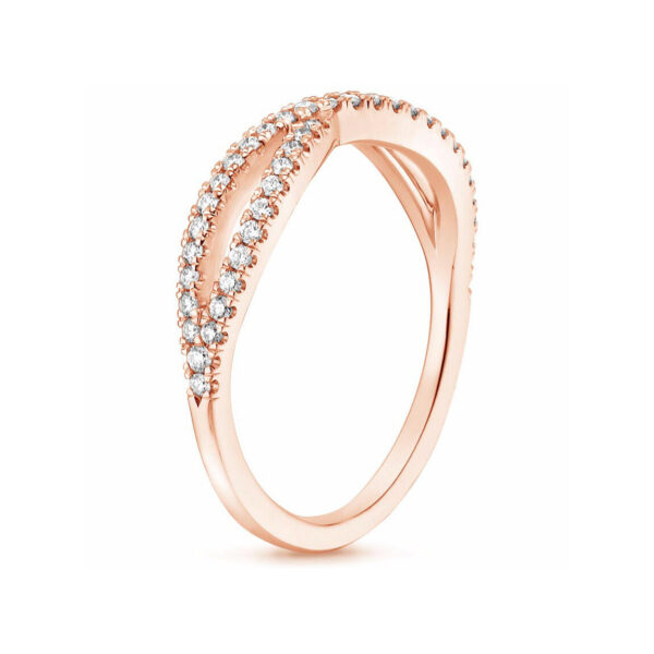 Serenity Double Wedding Ring Pink Gold