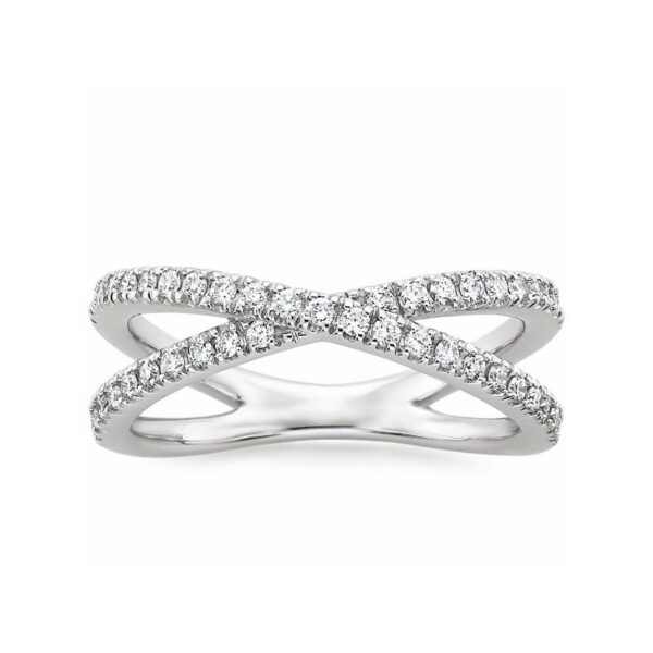 Victoria Diamond Double Wedding Ring White Gold