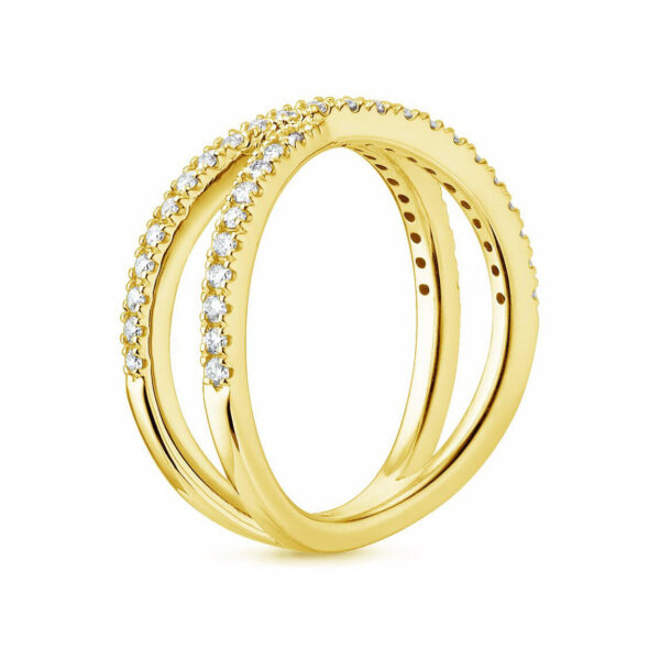 Victoria Diamond Double Wedding Ring Yellow Gold