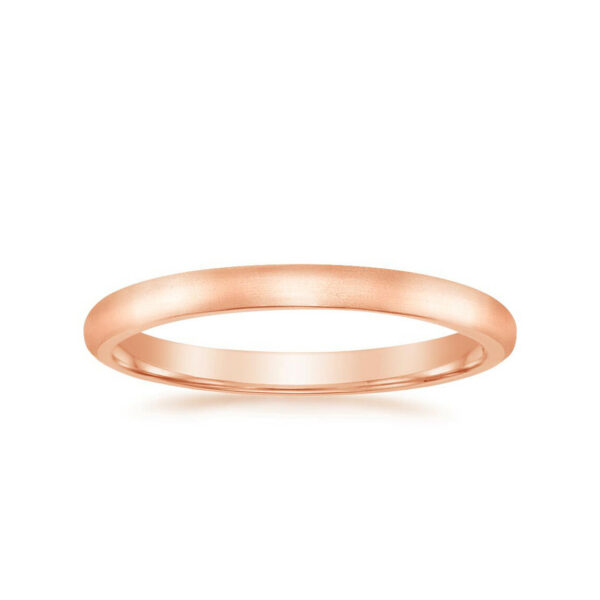 Minimalist Wedding Ring Pink Gold