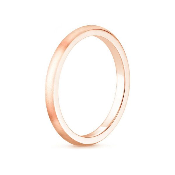 Minimalist Wedding Ring Pink Gold