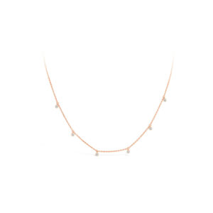 Floating Diamond Karly Necklace Pink Gold