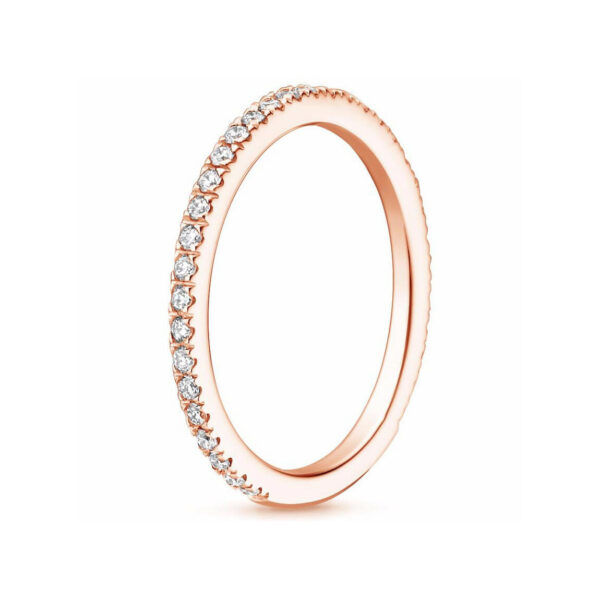 EMMA Diamond Eternity Ring 1/4 CTW Pink Gold